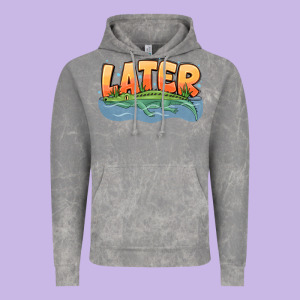Later Vintage Hoodie Designed By Cowhidedigitalart