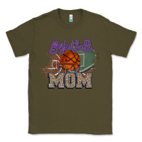 Army Green Basketball Mom Classic Tee - HowdyJamesFarm