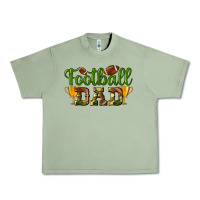Oil Green Football Dad Urban Heavy Tee - BundleAndBundleShop