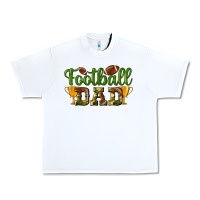 White Football Dad Urban Heavy Tee - BundleAndBundleShop