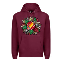 Burgundy teacher sunflower Premium Hoodie - RacoonDesign