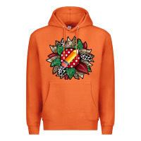 Carrot teacher sunflower Premium Hoodie - RacoonDesign