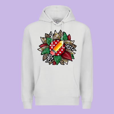 Teacher Sunflower Premium Hoodie Designed By Racoondesign
