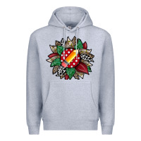 Heather Grey teacher sunflower Premium Hoodie - RacoonDesign