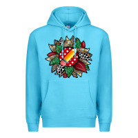 Ocean Blue teacher sunflower Premium Hoodie - RacoonDesign