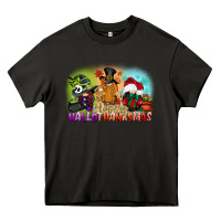 Asphalt happy hallothanksmas gnomes Heavy Core Tee - CowGirlArtShop