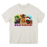 Cream happy hallothanksmas gnomes Heavy Core Tee - CowGirlArtShop