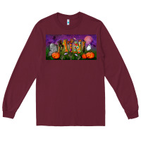 Burgundy halloween mini license plate Long Sleeve Tee - BundleAndBundleShop