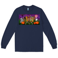 Navy halloween mini license plate Long Sleeve Tee - BundleAndBundleShop