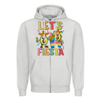 Dove Grey let's fiesta Zipper Hoodie - JahusDesignShop