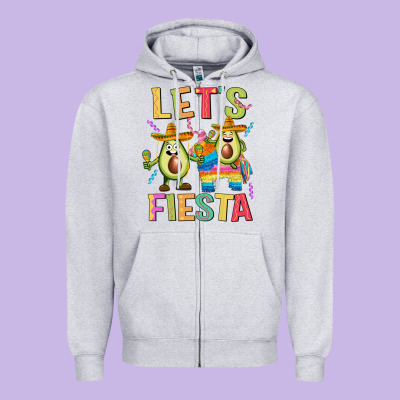 Let's Fiesta Zipper Hoodie Designed By Jahusdesignshop