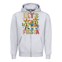 Heather Grey let's fiesta Zipper Hoodie - JahusDesignShop
