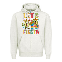 Oatmeal Heather let's fiesta Zipper Hoodie - JahusDesignShop
