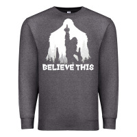 Charcoal Heather bigfoot t  shirt believe this t  shirt Premium Sweatshirt - linhVisuals