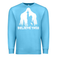 Ocean Blue bigfoot t  shirt believe this t  shirt Premium Sweatshirt - linhVisuals
