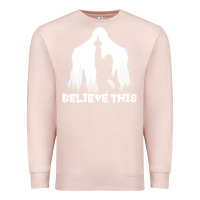 Pale Pink bigfoot t  shirt believe this t  shirt Premium Sweatshirt - linhVisuals