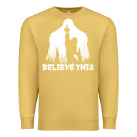 Antique Gold bigfoot t  shirt believe this t  shirt Premium Sweatshirt - linhVisuals