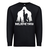 Black bigfoot t  shirt believe this t  shirt Premium Sweatshirt - linhVisuals