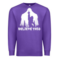 Purple bigfoot t  shirt believe this t  shirt Premium Sweatshirt - linhVisuals