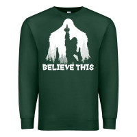 Sports Green bigfoot t  shirt believe this t  shirt Premium Sweatshirt - linhVisuals