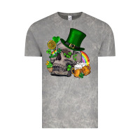 Cloud Rock St Patrick's Day boho skull Vintage Tee - FaDigitalArtStudio