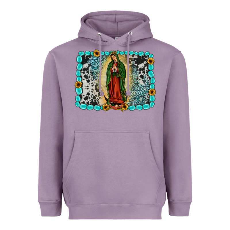 Gemstone Our Lady Of Guadalupe Heavyweight Hoodie by JahusDesignShop | Teevron