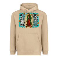 Mushroom Gemstone our lady of Guadalupe Heavyweight Hoodie - JahusDesignShop