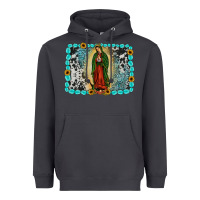 Smoke Gemstone our lady of Guadalupe Heavyweight Hoodie - JahusDesignShop