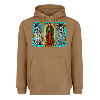 Toasted Coconut Gemstone our lady of Guadalupe Heavyweight Hoodie - JahusDesignShop