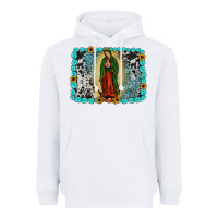 White Gemstone our lady of Guadalupe Heavyweight Hoodie - JahusDesignShop