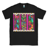 Black tie dye hearts and butterfly with flowers Classic Tee - Artiststas