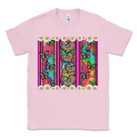 Bubblegum Pink tie dye hearts and butterfly with flowers Classic Tee - Artiststas