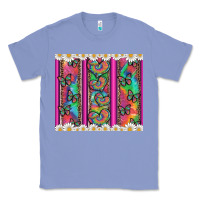 Colony Blue tie dye hearts and butterfly with flowers Classic Tee - Artiststas