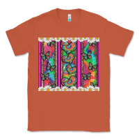 Copper tie dye hearts and butterfly with flowers Classic Tee - Artiststas