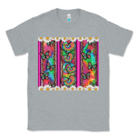 Heather Grey tie dye hearts and butterfly with flowers Classic Tee - Artiststas