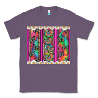 Lavender tie dye hearts and butterfly with flowers Classic Tee - Artiststas