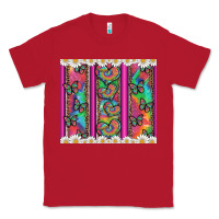 Red tie dye hearts and butterfly with flowers Classic Tee - Artiststas