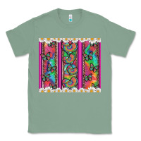 Sage tie dye hearts and butterfly with flowers Classic Tee - Artiststas