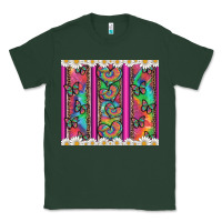 Sports Green tie dye hearts and butterfly with flowers Classic Tee - Artiststas
