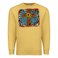 Antique Gold western cross Premium Sweatshirt - JahusDesignShop