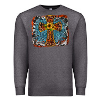 Charcoal Heather western cross Premium Sweatshirt - JahusDesignShop