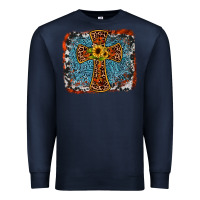 Navy western cross Premium Sweatshirt - JahusDesignShop