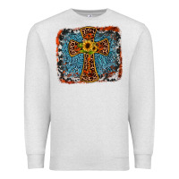 Oatmeal Heather western cross Premium Sweatshirt - JahusDesignShop