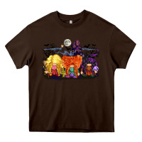 Chocolate Brown hocus pocus gnomes Heavy Core Tee - CowGirlArtShop