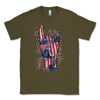 Army Green Freedom rock hand 4th of july Classic Tee - CowGirlArtShop