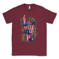Burgundy Freedom rock hand 4th of july Classic Tee - CowGirlArtShop