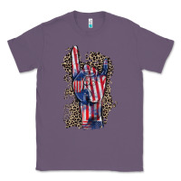 Lavender Freedom rock hand 4th of july Classic Tee - CowGirlArtShop