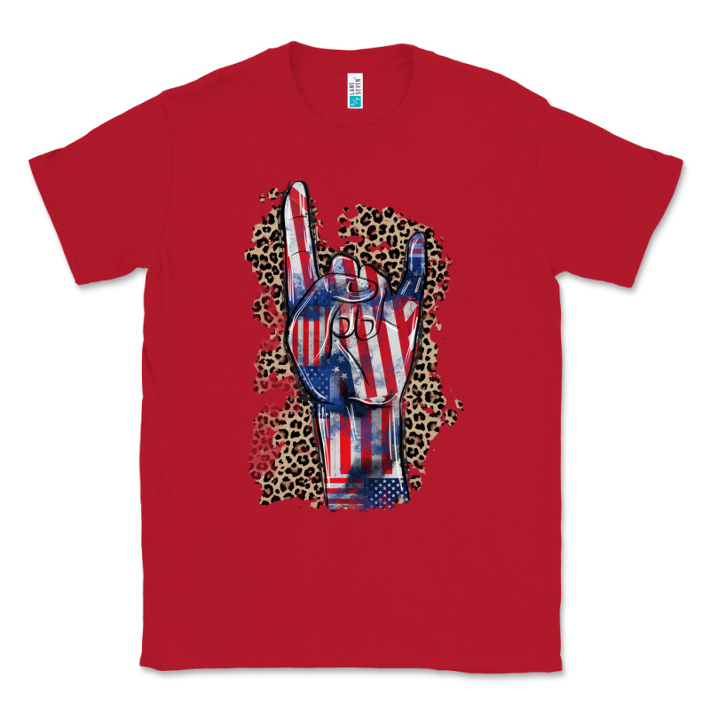 Freedom Rock Hand 4th Of July Classic Tee by CowGirlArtShop | Teevron
