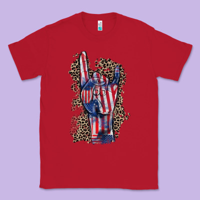 Freedom Rock Hand 4th Of July Classic Tee Designed By Cowgirlartshop