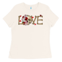 Bone Skull love Valentine's Day Ladies Tee - FaDigitalArtStudio